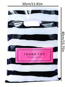 100 chiếc Túi quà tặng cảm ơn bằng nhựa, Túi mua sắm bằng nhựa, Túi quà tặng, Túi tote mua sắm & quần áo đa năng cho mọi dịp, dành cho các bữa tiệc - Nhiều màu - Xem 7