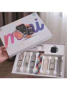 Smartwatch HW Mini 2 With 7 Straps 41mm Launch 2024 Chat GPT GPS Compatible IOS And Android - Đen và trắng - Xem 3