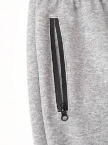 Tween Boy 休闲百搭三色拉链口袋纯色裤子，适合度假、旅行、运动