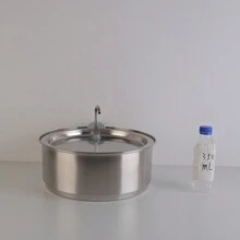 8L 不锈钢自动狗饮水器，水龙头配置，多重过滤，超静音泵，带过载保护，洗碗机安全设计宠物饮水机，适用于猫、狗、多种宠物 - 灰色 - 查看 4