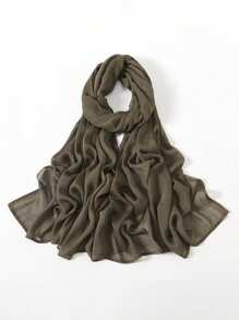 1 件女士粘胶纯色头巾，柔软宽边头巾，多功能防晒披肩，日常使用头带，适合 Abaya 配饰女士面纱 - 寬邊頭巾 - 查看 18