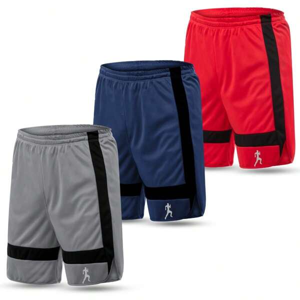 Kit 3 Shorts Bermudas masculinas Dry Fit Academia treino dupla