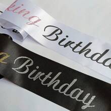 1 件生日腰带，这是我的 F-King 生日黑色和银色闪光腰带，适合男女，16 岁 18 岁 21 岁 30 岁 40 岁 50 岁 60 岁 70 岁 80 岁 90 岁生日派对用品装饰品，圣诞节 - 均碼 - 查看 3