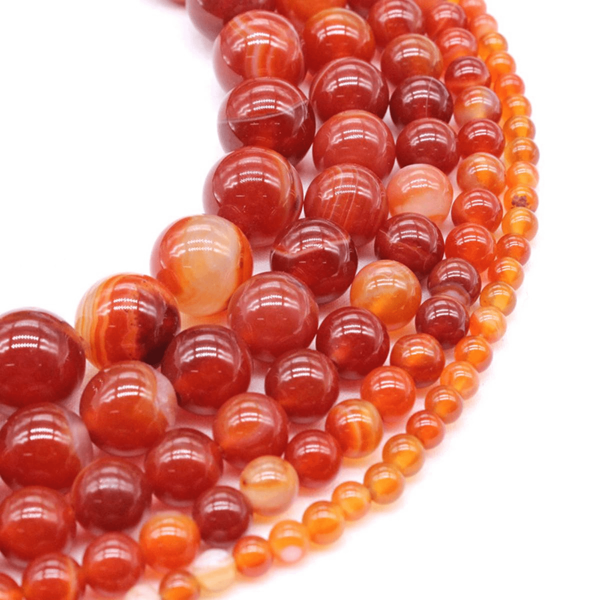 Fio de Pedra Natural Ágata De Fogo 4mm Aprox 90 Contas