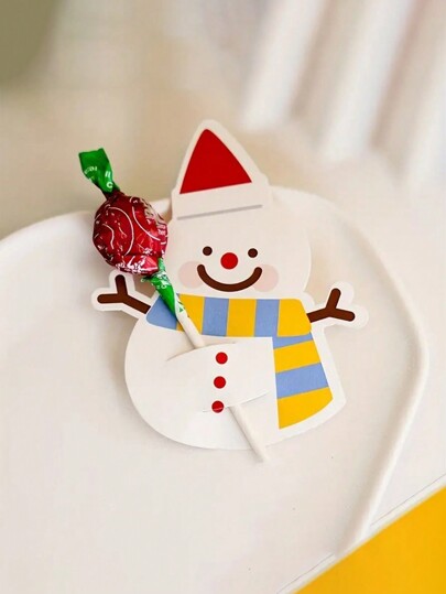 50/100pcs/Pack Christmas Party Favors Lollipop Decoration Candy Card Paper Card, Halloween, Halloween Decoration