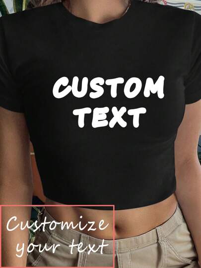 Customized Women T-Shirt - Add Your Own Text (Slogan/Quote/Attitude/Life Motto) To Design Your Personalized Printed T-Shirt, Logo | Business | Wedding Gift | Party | Birthday Gift Ornamental, Dawg, Stylish, Fashion, Hipster, Contracted, Easy Costume, Minimal Chic, Casual, Cute, Unique, Custom, Belle Costume, Ideal Gifts For Her, Family, Friends, Pink Girls, For Holiday, For Vacation, For Anniversaries, Vacay Vibe,Customized Women Tops,Look Glamour,Delicate Romance,Women Apparel