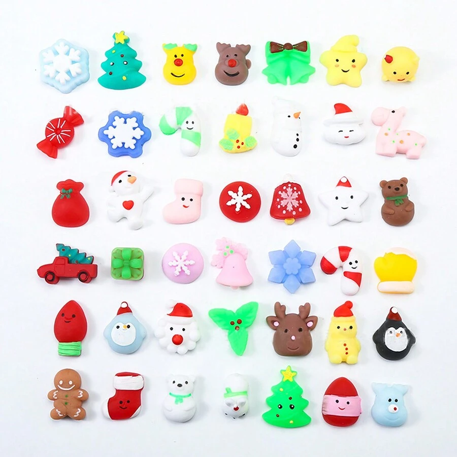 Đồ trang trí Giáng sinh 3-12 CHIẾC Đồ chơi bóp Mochi Giáng sinh, Đồ chơi giải tỏa căng thẳng hoạt hình Giáng sinh dễ thương nhỏ cho tiệc sinh nhật, Pinata Filler, Đồ dùng tiệc lễ hội, Đồ chơi giải tỏa áp lực, Động vật nhỏ, Đồ chơi tương tác (Màu ngẫu nhiên) - Nhiều màu - Xem 1