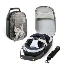 VR2 Hard Shell Carrying Case, Playstation VR2 Travel Storage Bag With Shoulder Strap, Fits PSVR2 Headset &Sense Controller Accessories, Gift For Lens Protector|Lens Cloth|Cable Management Strap - Black - View 3