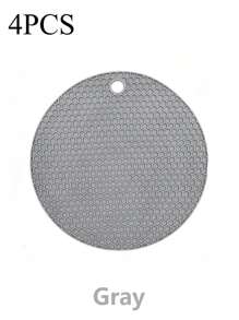 1 件厨房硅胶手套、烧烤烤箱手套、耐热手套 BBQ 厨房硅胶烤箱手套、用于烧烤、烹饪、烘焙的硅胶烤箱手套、加厚硅胶蜂窝垫防滑圆形耐高温餐垫盘垫碗垫锅垫微波炉防烫手套厨房工具烹饪厨房台面桌垫 - 灰色 - 查看 13