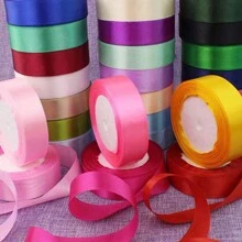 1pc 0.6/1/1.5/2/2.5/4/5cm Ribbon, Satin Ribbon, Colored Ribbon, Silk Ribbon For Wedding, Cake Decor, Chair Sash, Gift Wrapping, DIY, - Red - View 5