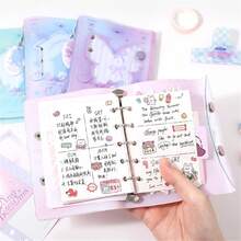 1 件 M5 卡片书活页本极具吸引力的 DIY 蝴蝶手册学生笔记便携式便携本、学生文具、学校用品 - 彩色 - 查看 11