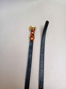 Thin Women's Belt Width 1CM - Animal Print Dark Jaguar - View 6