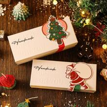 3pcs Christmas Day Cartoon Premium Gingerbread Man Christmas Tree Deer Shape Scented Candle Gift Box Set Gift Card Color: Red, Green, Random - Multicolor - View 7