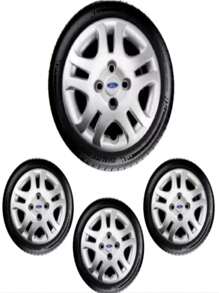 Jogo 4 calotas aro 14 Fiesta hatch sedan 2011