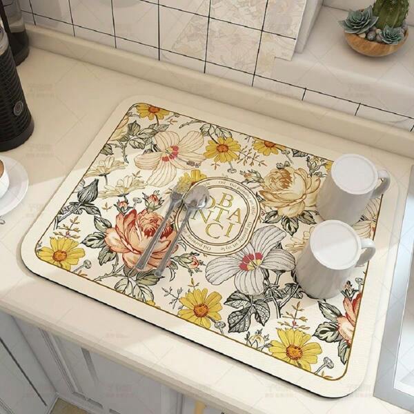 Tapis absorbant et à séchage rapide pour plan de travail de cuisine, technologie de séchage rapide, tapis en caoutchouc