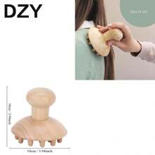 1 dụng cụ massage bằng gỗ, con lăn lưng, máy massage điểm kích hoạt, massage toàn thân, dụng cụ massage lưng giúp giảm đau cơ - Màu be - Xem 29