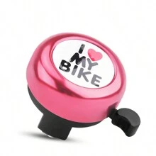 جرس دراجة صغير قطعة واحدة "أنا أحب ركوب الدراجات" شعار، صوت جرس سبيكة عالٍ، مناسب لدراجة جبلية ودراجة طرق، إكسسوارات الدراجات - متعدد الألوان - مشاهدة 13