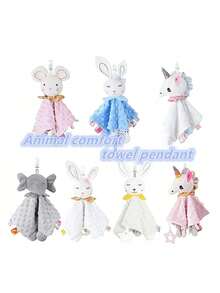 Loveys For Babies Elephant Baby Stuffed Animal Security Blanket With Teether Lovey Cute Snuggle Blanket Plush Tags Toy Snuggler Blanket For Infant Toddler (Một số bộ phận có thể là ngẫu nhiên) - Nhiều màu - Xem 3