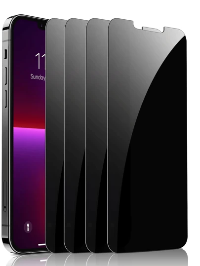4pcs Ultra-Clear Privacy Guard - Tempered Glass Screen Protectors Compatible With IPhone 17/16/15/14/13/12/11, Pro Max/Mini/X/Xs Max/XR & 14 Plus - Scratch-Resistant, Secure-Fit Technology