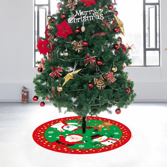 90厘米/120厘米，多种尺寸可选，红/绿色圣诞树裙，可用于装饰圣诞树、脚凳、圣诞老人雪花、圣诞树地毯和地垫。最佳圣诞礼物，圣诞装饰，冬季房间装饰，圣诞家居装饰，圣诞礼物，圣诞装饰