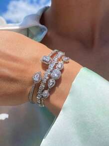 rakol 3pcs Classic Fashion Bangle Bracelet Set For Women Daily Wear - Jewelry Set - View 7