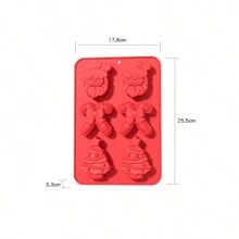 1 件圣诞硅胶蛋糕模具 1/6/7 孔模具 DIY 烘焙手工皂模具巧克力模具烘焙用具圣诞节圣诞装饰圣诞装饰品圣诞礼物 - 彩色 - 查看 11