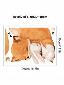 1pc Cartoon Animal Teddy Bear Fox Elephant Children's Room Decoration Stickers, Moisture-Proof Self-Adhesive Stickers, Suitable For Children's Room Decoration Gifts - Multicolor - View 7