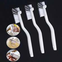 3件装清洁刷小号刷子适用于清洁水槽刷子带手柄浴室厨房边角灌浆清洁刷适用于家用窗户轨道清洁刷 - 白色 - 查看 8