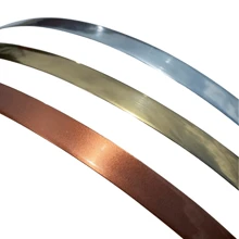 Metallic Tape Strip Wall Covering Colored Gold Strip Headboard Decoration 1 Meter 3D PVC - Rusty Rose - View 7
