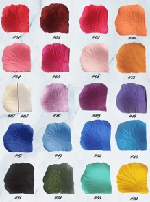 1000 片 15 色玫瑰花瓣，人造花，可用于婚礼装饰、派对装饰、礼盒填充物，可替代拉菲草