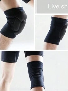 2PCS Summer Women Men S/M/L/XL Black Knee Pads, Thick Soft Breathable Knee Pads , For Dance Volleyball Basketball Football Tennis Running Outdoor Sport Workout Cycling Protector Knee Brace Gym Accessories Knee Support Sports Knee Pads Gym Knee Pads