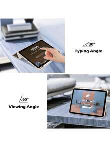 Silicone Folding Anti-Drop Protective Case With Pencil Slot, Compatible With IPad, Mirror Apple Design