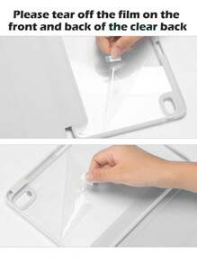 Silicone Folding Anti-Drop Protective Case With Pencil Slot, Compatible With IPad, Mirror Apple Design