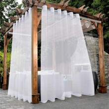 1Panels Perforated Solid Color Terylene Waterproof Window Screen Outdoor Balcony And Pavilion Shading And Rainproof Decoration Curtains - Multicolor - View 23