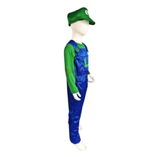 Disfraz Luigi Bross Cosplay  Mariio Y Luigi Cosplay Para Niños - Verde - Ver 2