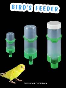 1pc/2pcs/3pcs Bird Automatic Drinker & Feeder, Parrot Water Bowl, Chicken Feed Cup & Cage Accessories - White - View 21