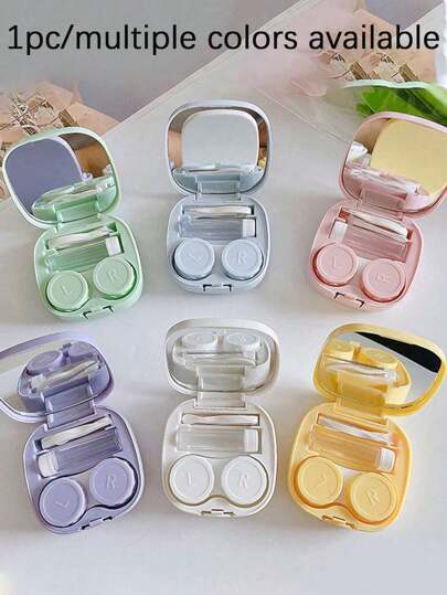 1 PC Compact Storage Solutions: Stylish Cases With Built-In Mirror, Premium Tweezers, Handy Tools & Mini Travel Bottles