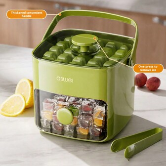 可重复使用的非电动冰格 - 耐用、防漏的硅胶冰模，适用于家庭厨房，易于填充和释放的设计，非常适合鸡尾酒、饮料和日常使用