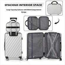 Luggage 5 Piece Sets Lightweight Rolling Hardside Travel Suitcase With TSA Lock