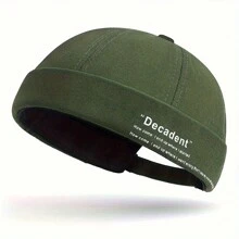 1 pieza Gorra melón sin ala de poliéster (fibra de poliéster) nueva, adecuada para todas las estaciones