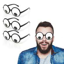 Gafas con ojos saltones, juguete de broma de gafas divertidas, gafas gigantes con ojos temblorosos - Multicolor - Ver 9
