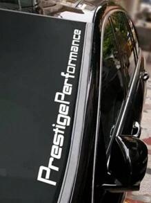 1/2pcs Car Creative Personalized "Prestige Performance" Decal Stickers, Heatproof Waterproof Decorative English Vinyl Graphic - White - View 6
