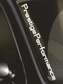 1/2pcs Car Creative Personalized "Prestige Performance" Decal Stickers, Heatproof Waterproof Decorative English Vinyl Graphic - White - View 1