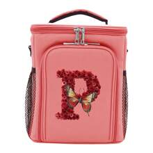 Caixa térmica para alimentos, lancheira térmica, bolsas térmicas, bolsa térmica à prova d'água, leve e portátil, organizador de escritório escolar, grande capacidade, bolsas de armazenamento Bento de duas camadas, moda, série Red Rose, lancheira feminina, bolsa para mulheres, material escolar, acessórios, bolsa para escola, acessórios escolares, material escolar