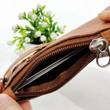 1 pieza de caja de almacenamiento de tarjetas con cremallera para colgar en el cuello, de piel sintética, portátil, ligera, para profesores y estudiantes, suministros de trabajo, tarjeta de identificación para el campus, tarjeta de autobús, tarjeta de identificación para estudiantes y empleados, de uso universal para estudiantes, empleados y profesores, tarjeta de identificación para estudiantes, empleados y profesores, tarjetero, cartera, tarjetero, tarjetero de visita, tarjetero de crédito, cordón para profesores, tarjetero para mujer, minicartera para mujer, tarjetero