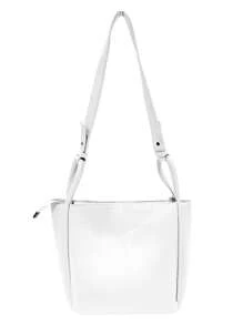 Bộ túi xách nữ MILANO da Pu tối giản sang trọng thời trang công sở giản dị màu trơn sức chứa lớn cho công việc du lịch hẹn hò có họa tiết ví chất lượng cao sức chứa lớn 37cm* 12cm*25cm - trắng - Xem 2