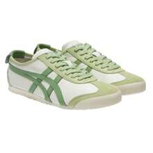 Onitsuka Tiger Zapatos casuales de vida estilo de bajo perfil cómodos y versátiles, resistentes al desgaste y ligeros MEXICO 66 de color verde manzana verde, blancos y verdes, unisex 1183A201-304