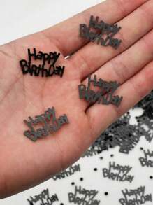 15g Black Party Confetti For Birthday Decoration,Christmas