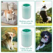 1 pieza Limpiador de patas de perro, taza lavadora, cepillo de taza limpiadora de suministros para mascotas para perros y gatos, limpiador de patas de mascota sucia para perros de talla pequeña, mediana y grande