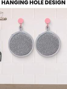 1 件/5 件多功能钢丝洗碗布，干湿两用，2024 新款防刮钢丝洗碗布，可重复使用的钢丝洗碗布，适用于厨房、水槽、锅、平底锅，节省空间 - 銀色 - 查看 7